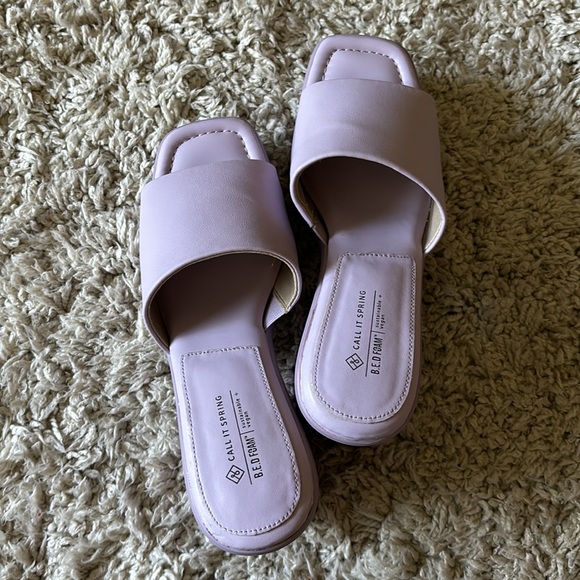 Call it Spring PALOMAA Platform Sandals in Violet Purple - Picture 7 of 7